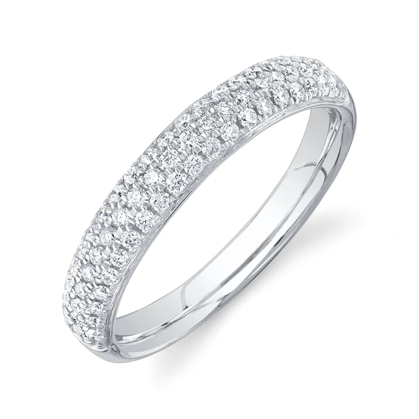 14K Gold Diamond Dome Ring