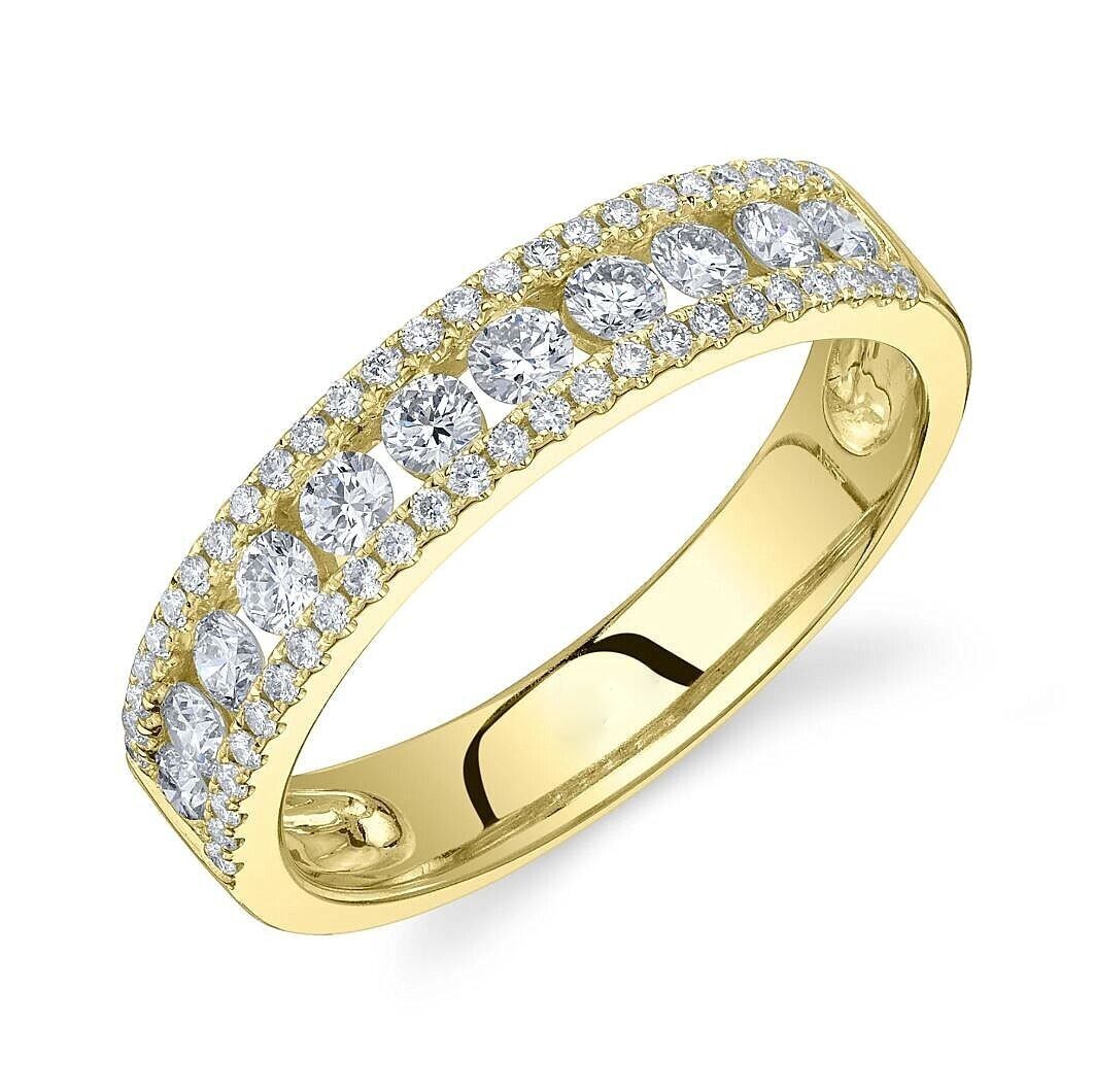 14k Yellow Gold 0.70 CT Diamond Wedding Band