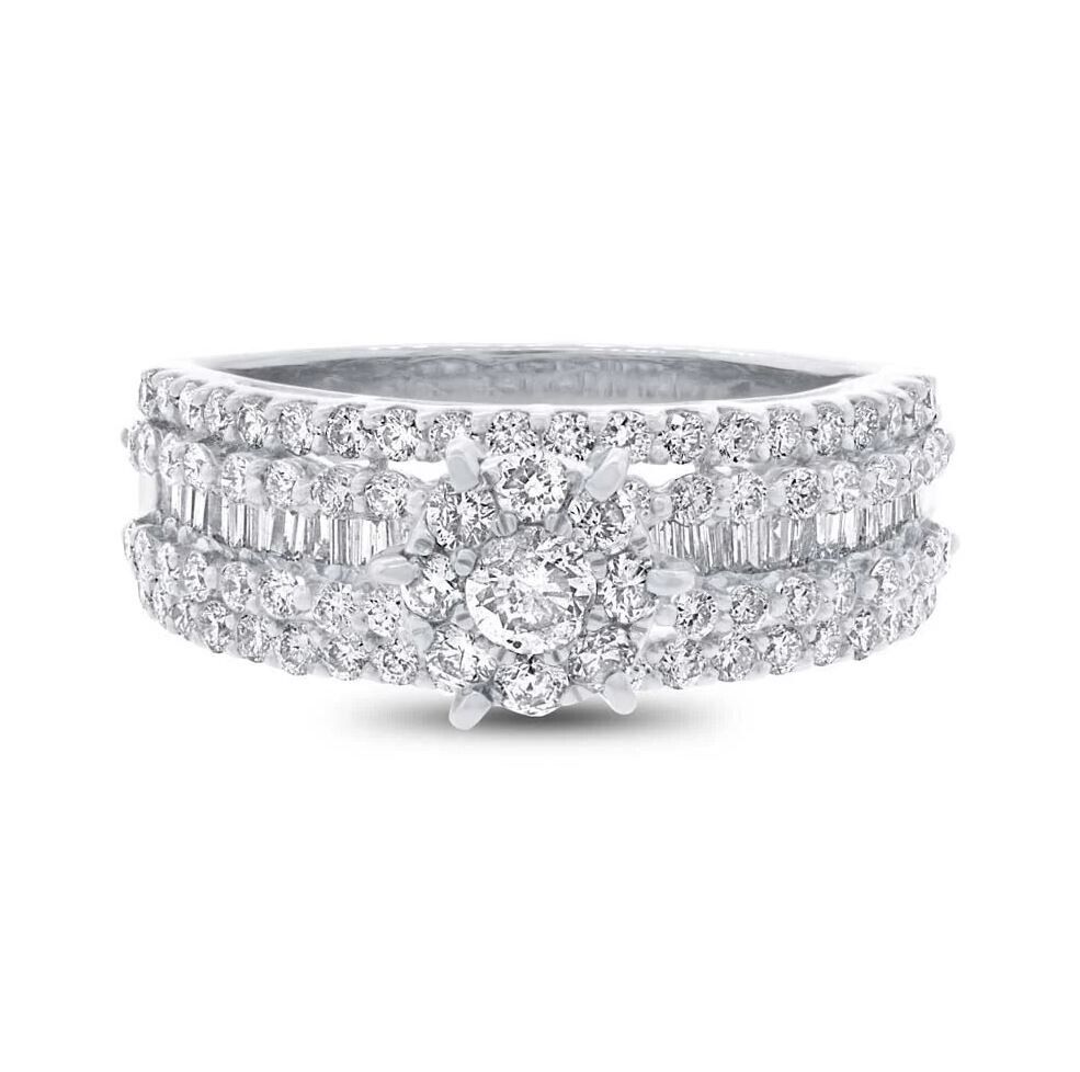 18K White Gold 1.50 CT Solitaire Diamond Engagement Ring