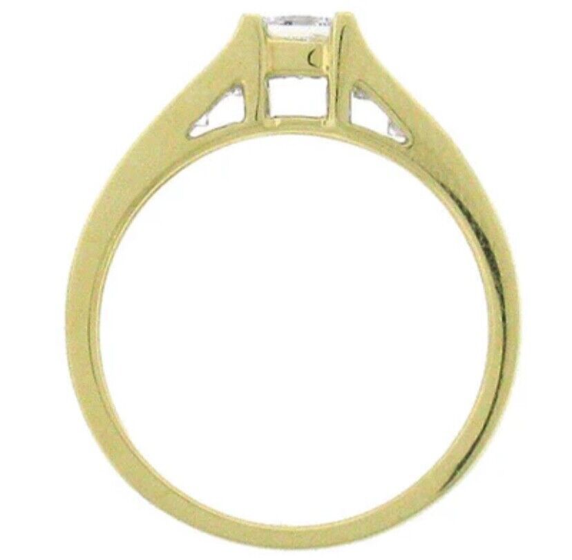 14K Yellow Gold 1.00CT Princess Cut Diamond Engagement Ring