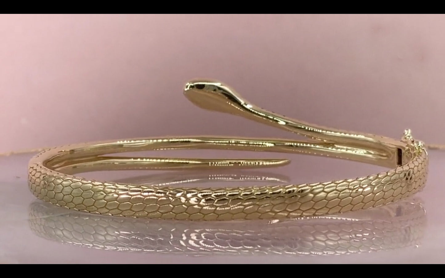 14K Yellow Gold Diamond Snake Bangle Bracelet 0.31 CTW Natural3