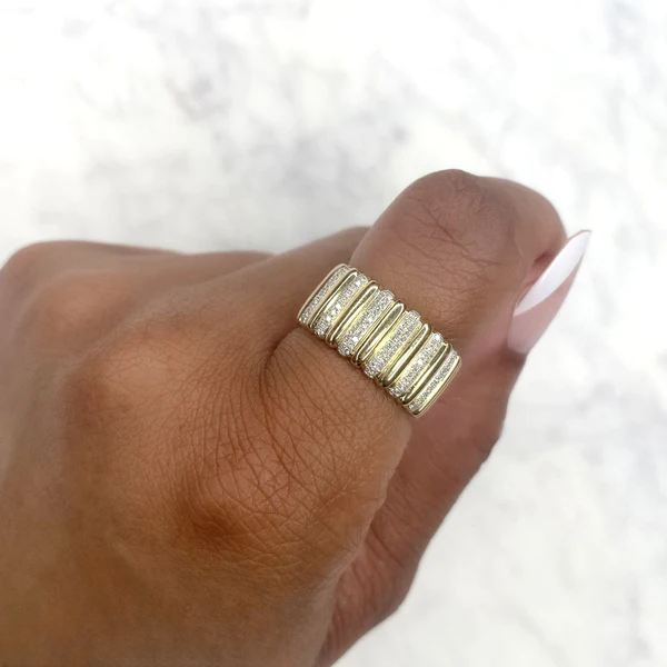 14K Gold Diamond Cocktail Ring