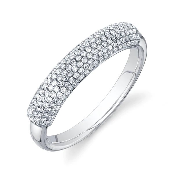 14K Gold Diamond Dome Ring