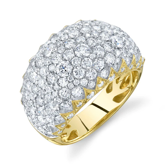 14K Gold 3.32 CT Diamond Pave Ring