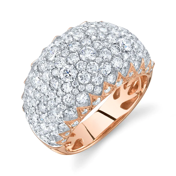 14K Gold 3.32 CT Diamond Pave Ring