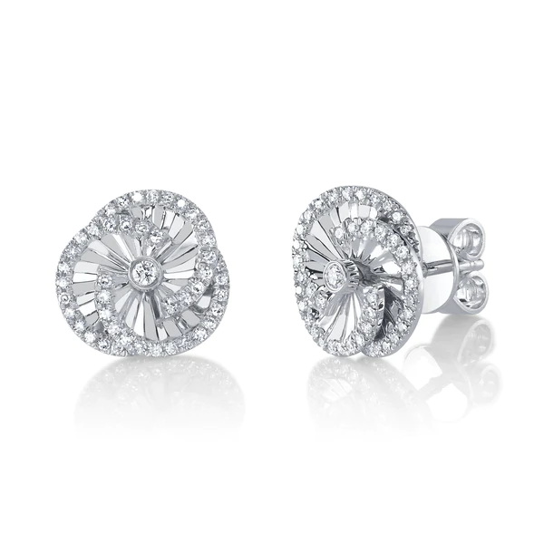 14K Gold Diamond Stud Earrings