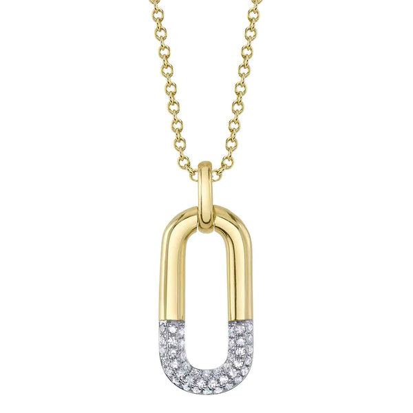 14K Gold Diamond Pendant Necklace