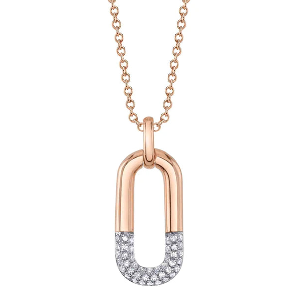 14K Gold Diamond Pendant Necklace