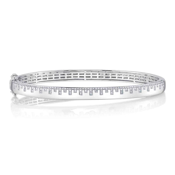 14K Gold Diamond Bangle Bracelet