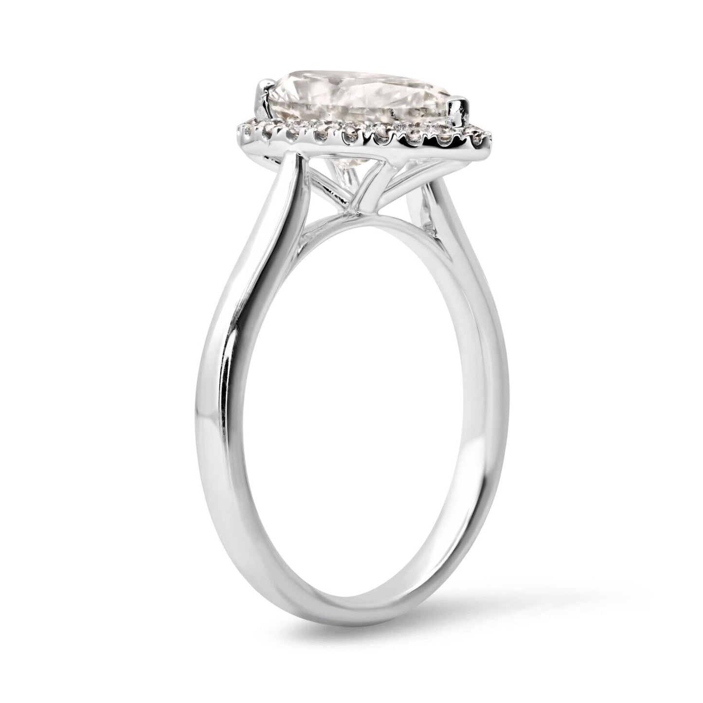 2.19 CT Lab Grown Pear Diamond Engagement Ring