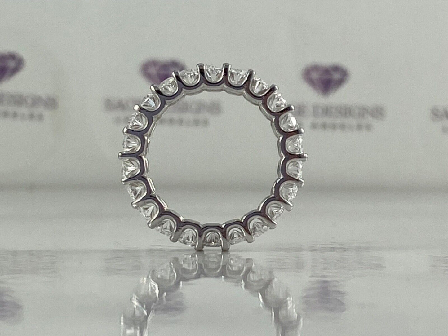 4.20 CT Lab Grown Oval Diamond Eternity Ring