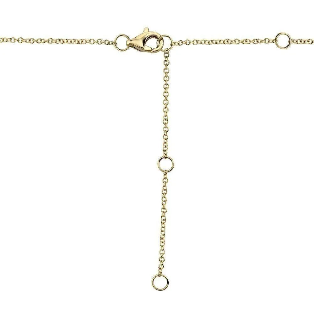 14K Gold Diamond Pill Necklace 0.32 TCW