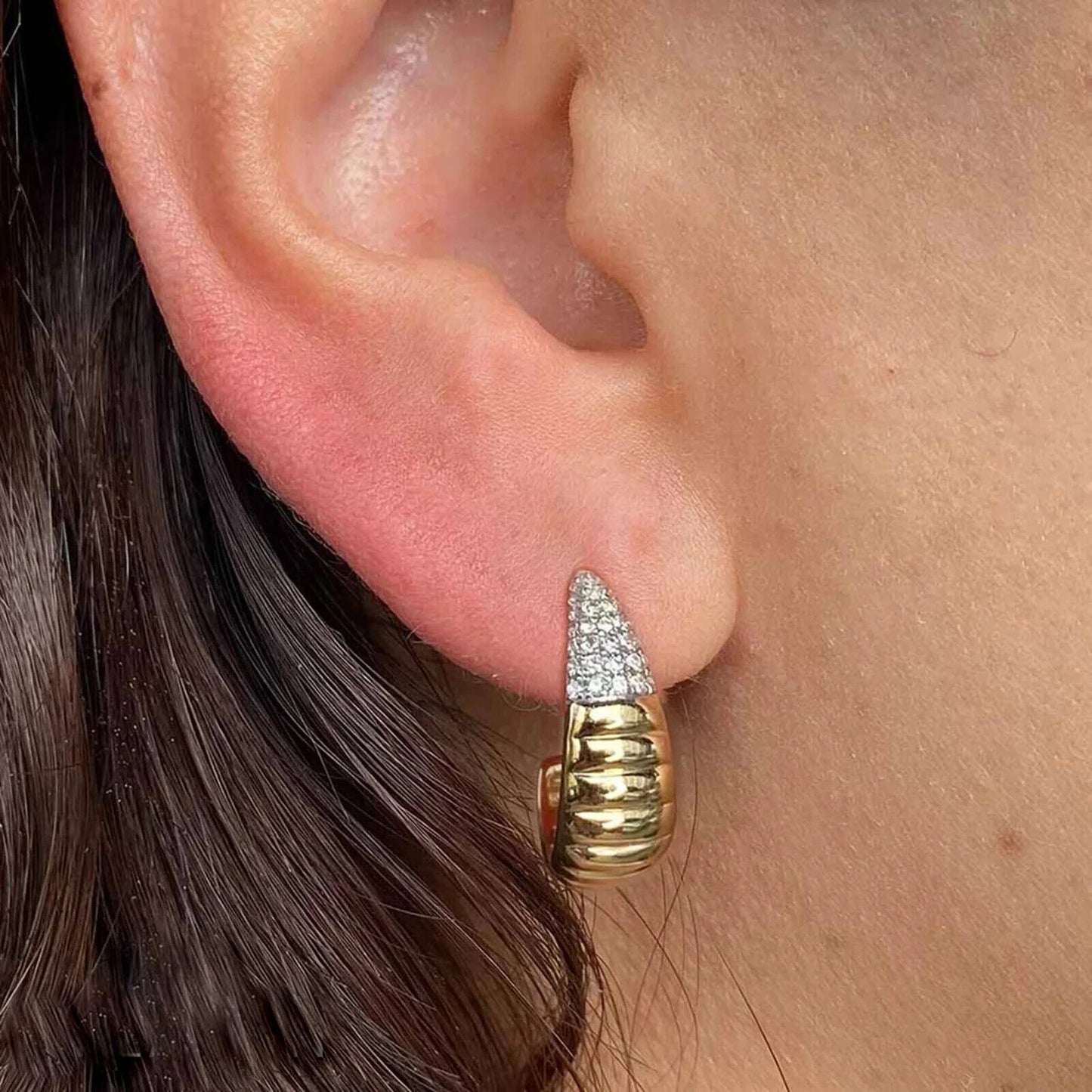 14K Gold Diamond Earrings