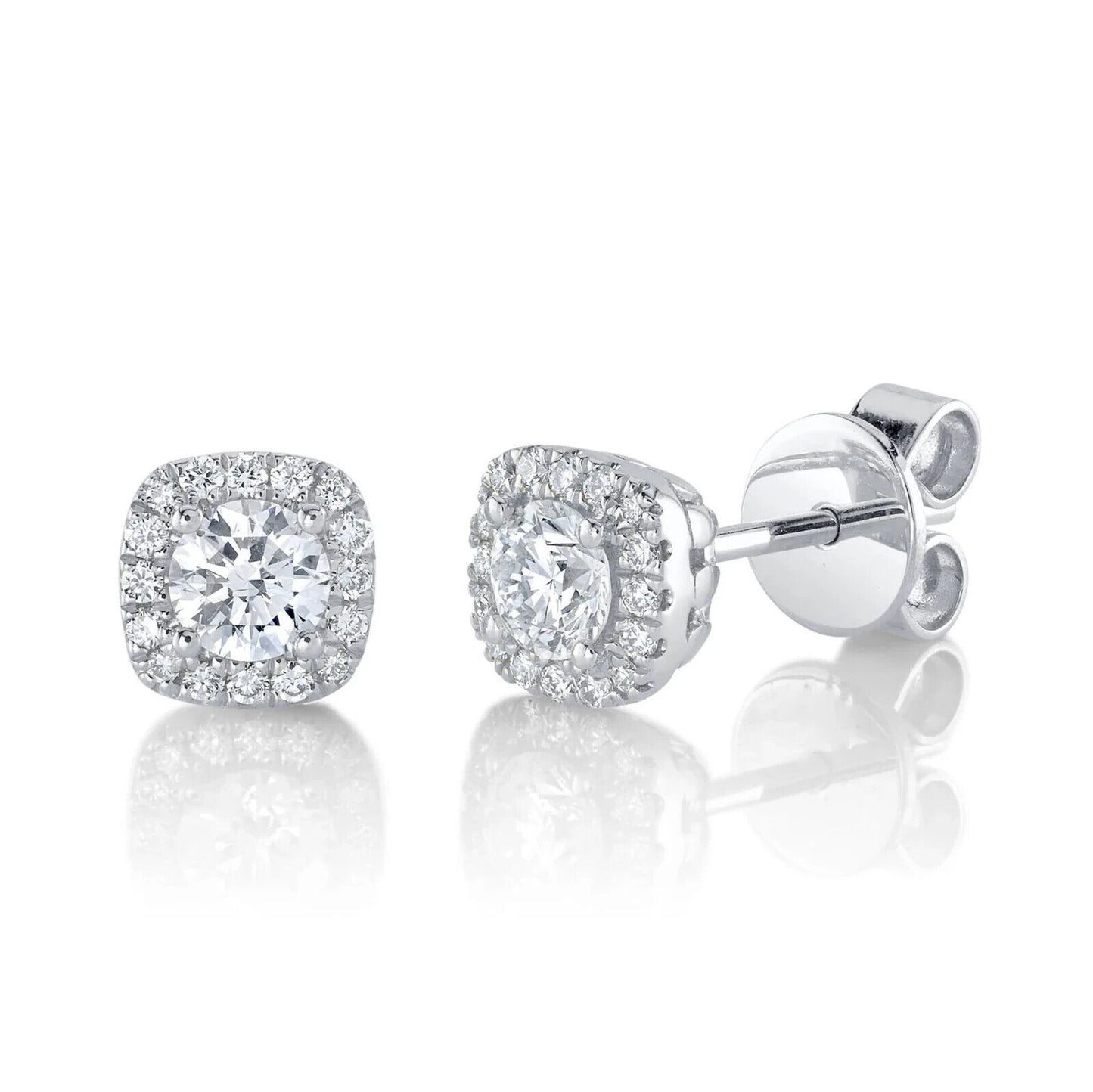 14K Gold Diamond Stud Earrings