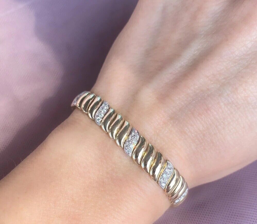 14k Gold Diamond San Marco Bracelet