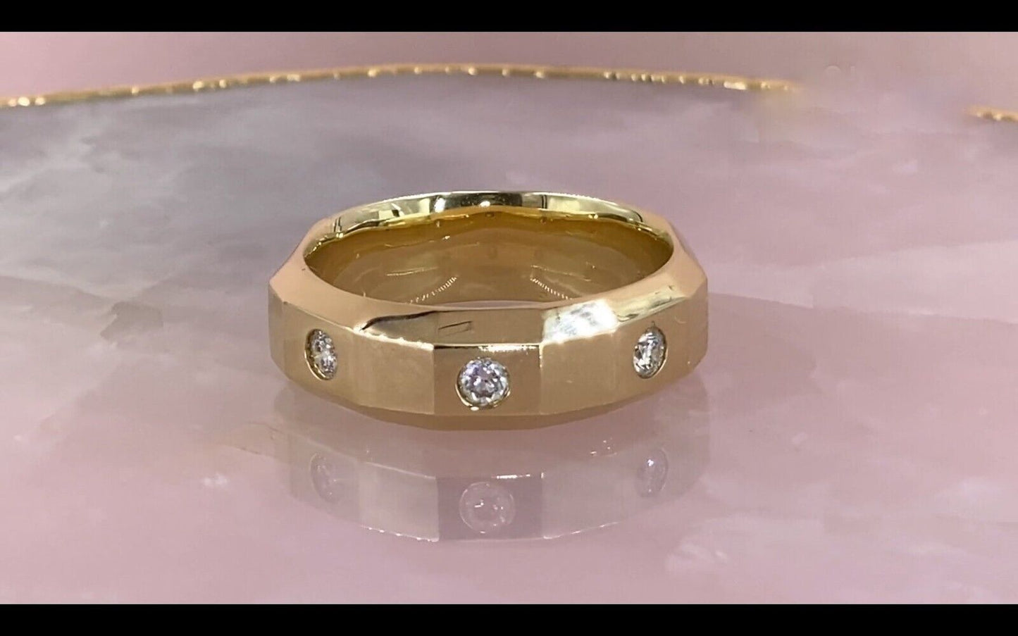 Men's 14K Gold Diamond Band