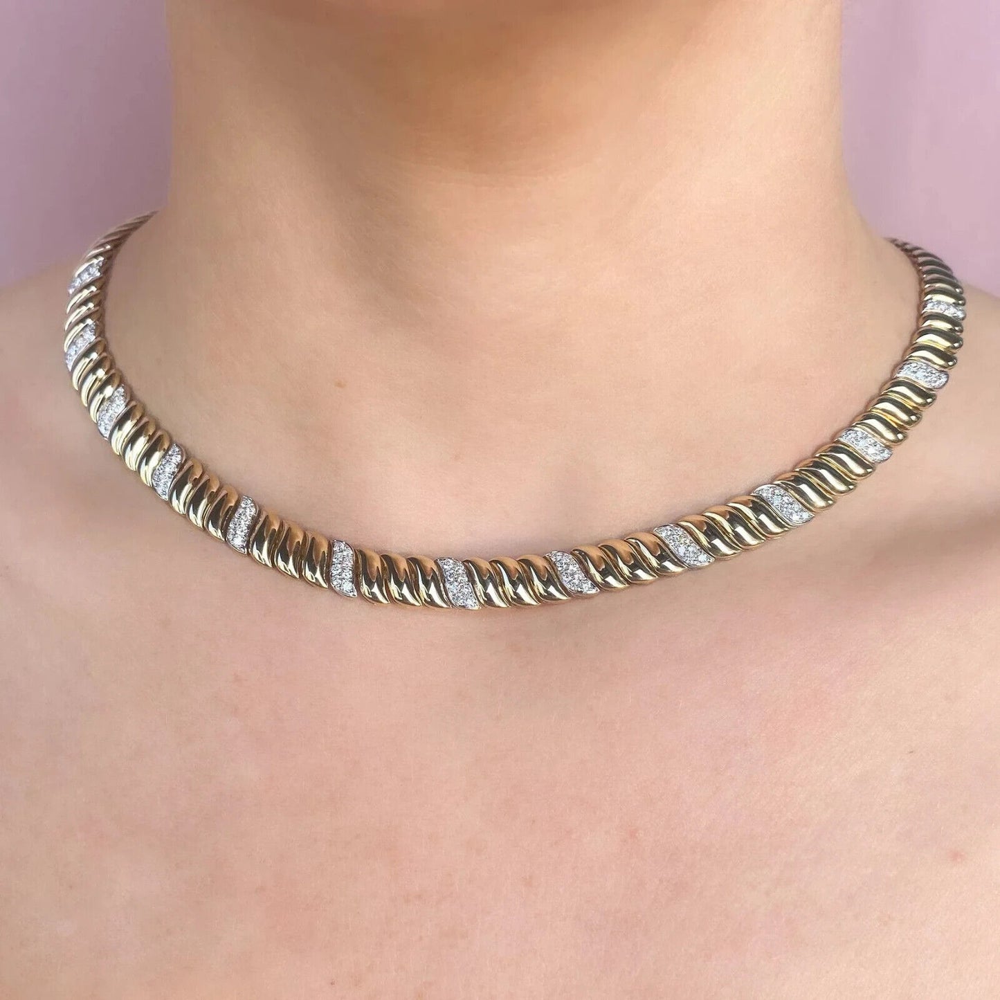 14K Gold Diamond San Marco Necklace