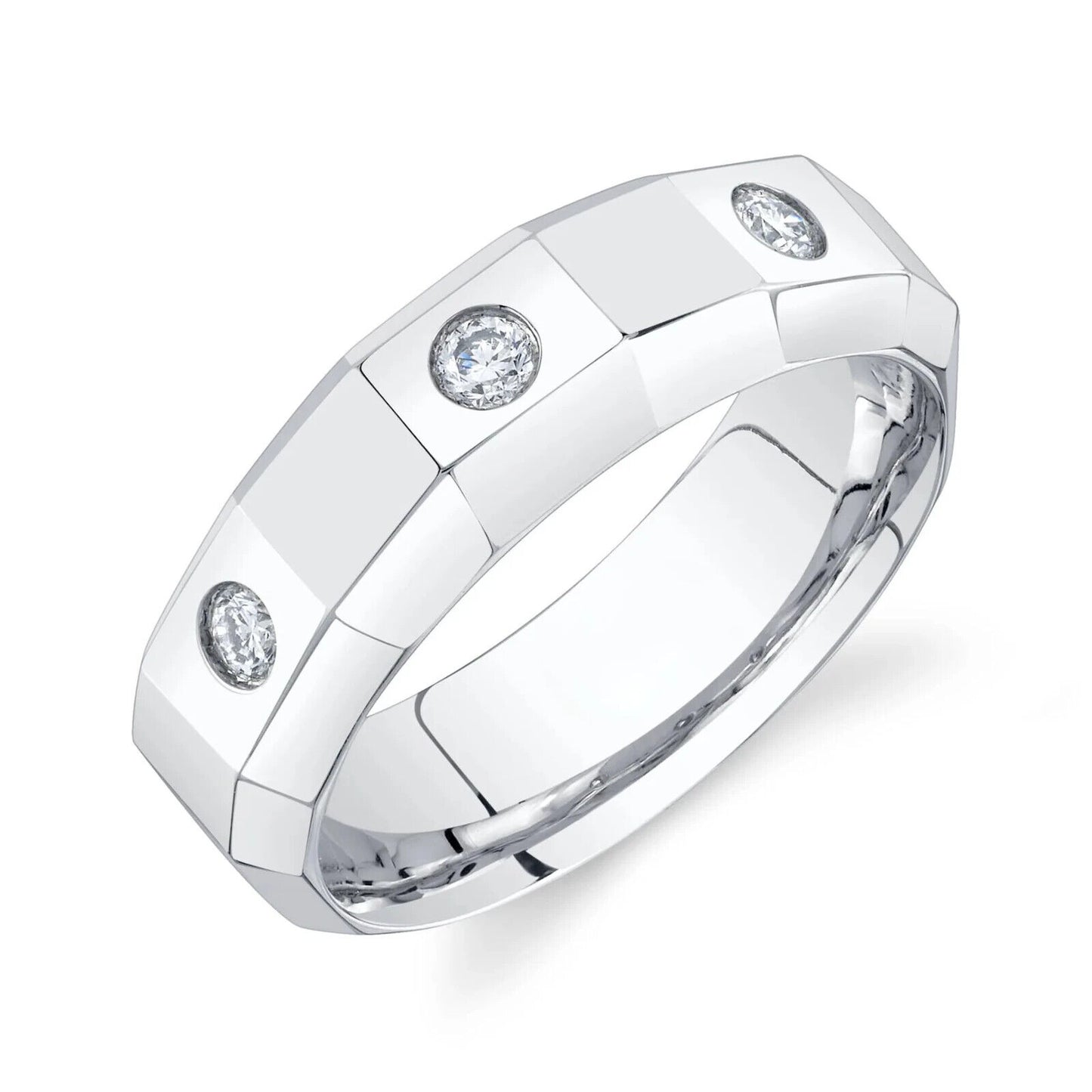 Men's 14K Gold Diamond Band