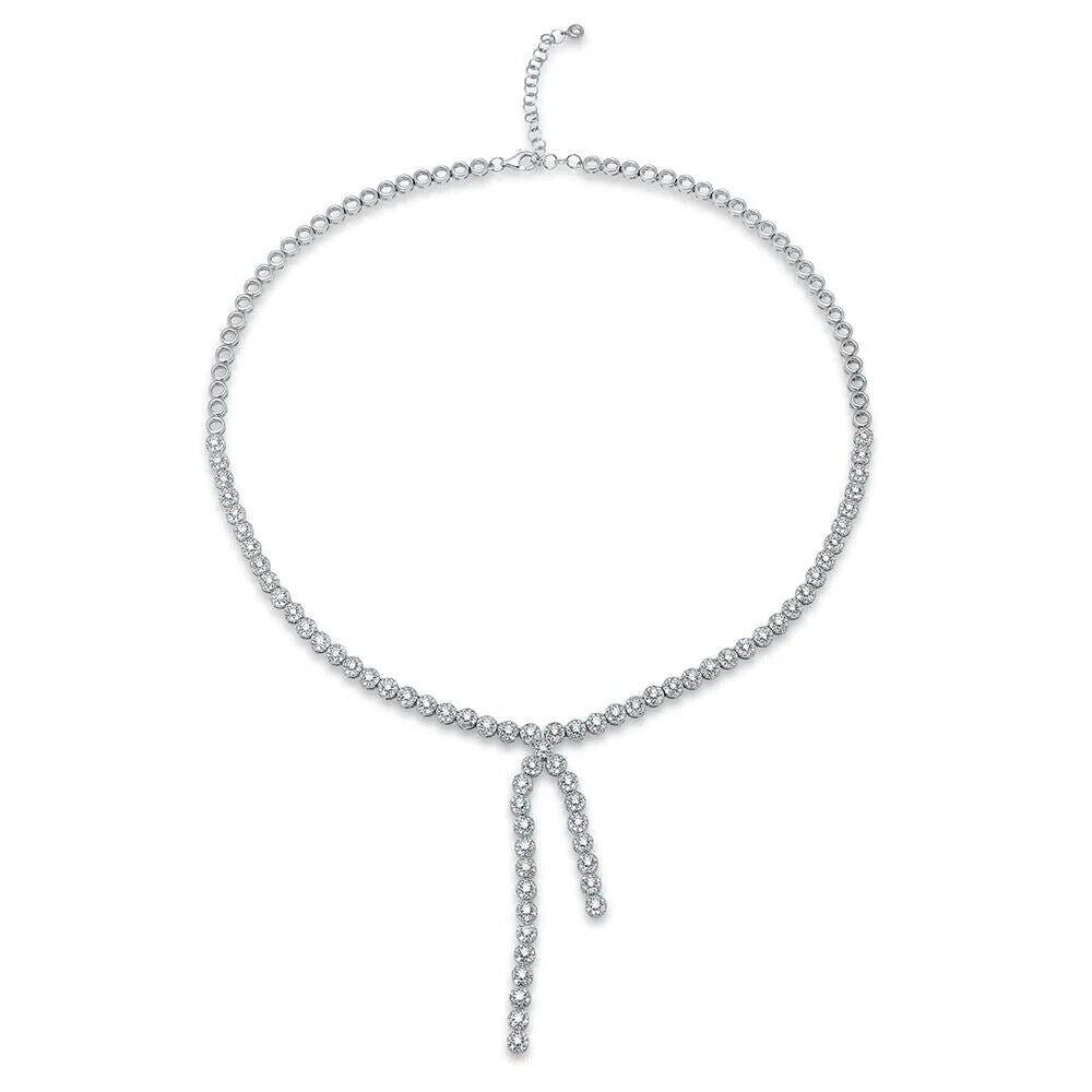 14K Gold Diamond Lariat Necklace