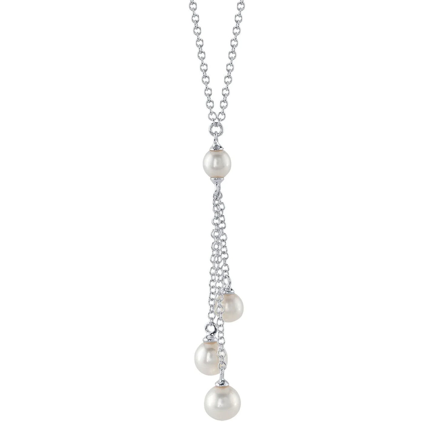 14K Gold Diamond Pearl Necklace