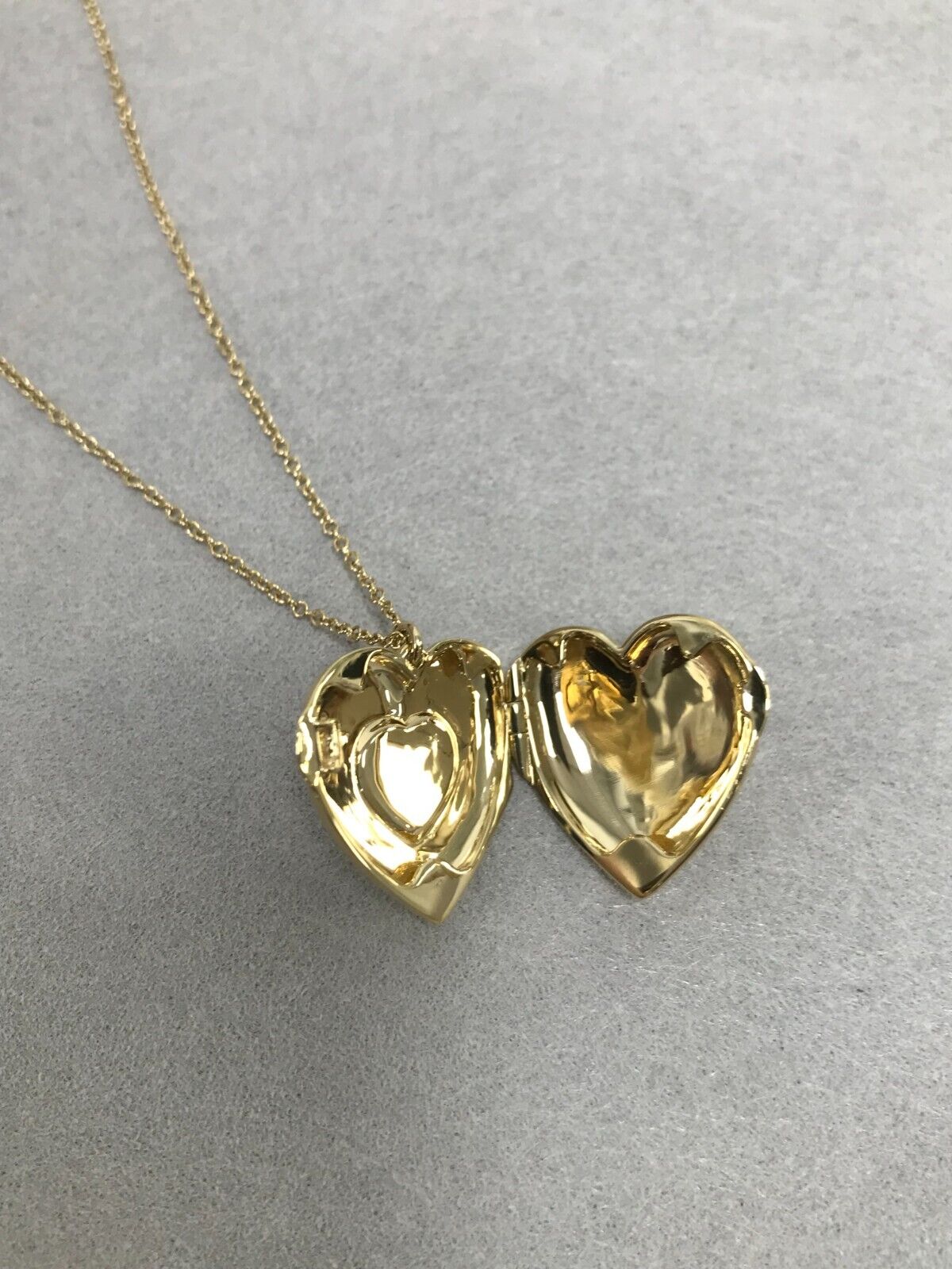 14K Gold Diamond Heart Locket Necklace