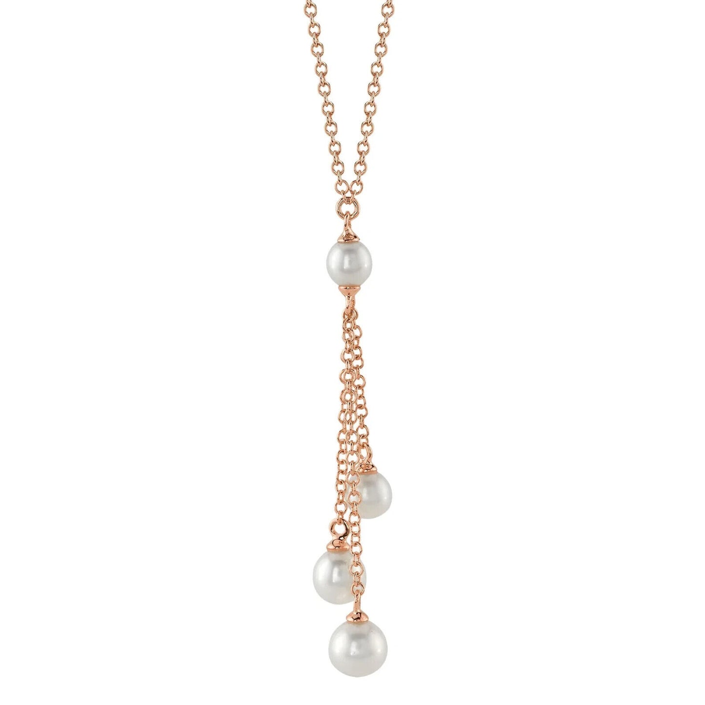 14K Gold Diamond Pearl Necklace
