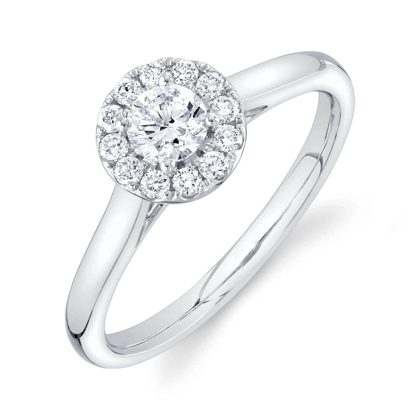 14K Gold Round Diamond Ring