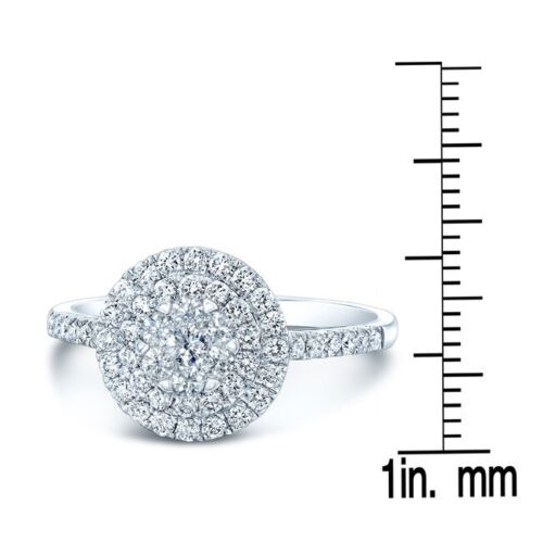 14K Gold 0.60 CT Diamond Double Halo Ring