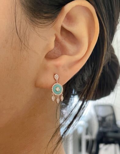 14K Gold 0.30 CT Diamond Dreamcatcher Earrings