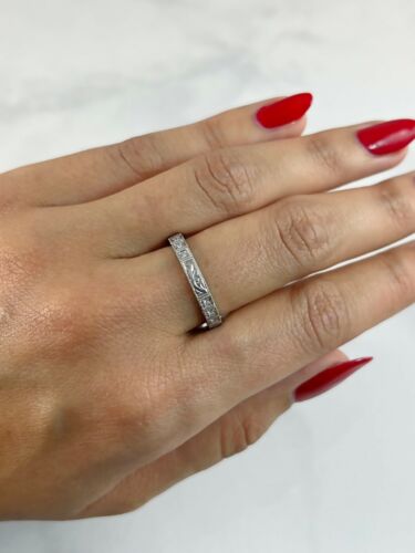 14K Gold Diamond Paisley Carved Ring