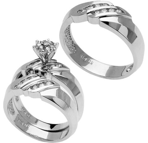 14K Gold His & Hers Diamond Engagement Ring