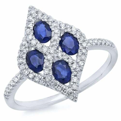 14K Gold 1.09CT Diamond Marquise Cocktail Ring
