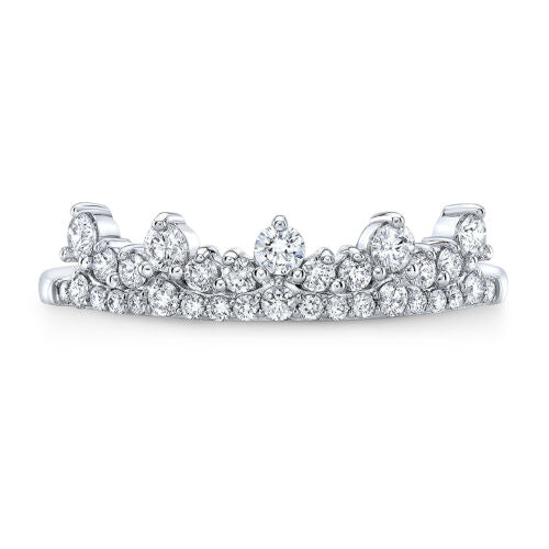14K Gold 0.45 CT Diamond Tiara Ring
