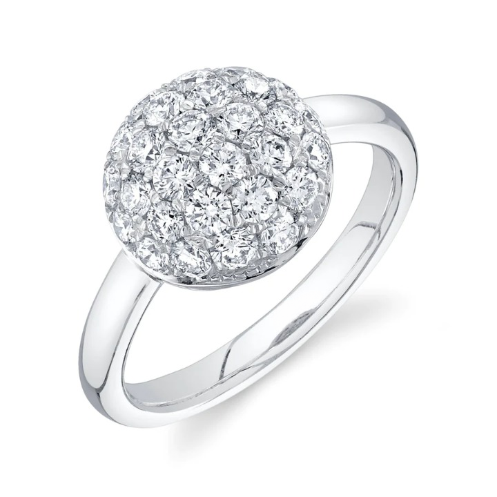 14K Gold 1.27 CT Diamond Circle Ball Ring