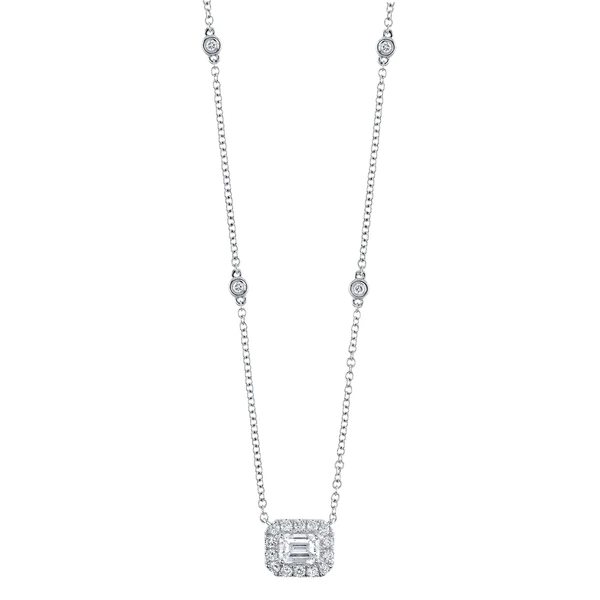 14K Gold Diamond By The Yard Station Necklace