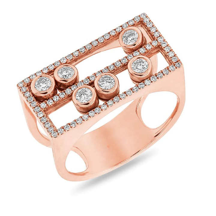 14K Gold 0.50 CT Slider Diamond Ring