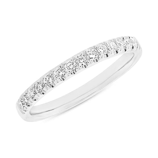 18K Gold 0.31CT Women's Natural Round Cut Diamond Wedding Band Ring 2.5 MM