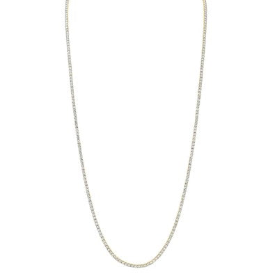 14K Gold 8.70CT Diamond Tennis Necklace 36" Inch Round Certified Natural