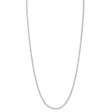 14K Gold 8.70CT Diamond Tennis Necklace 36" Inch Round Certified Natural