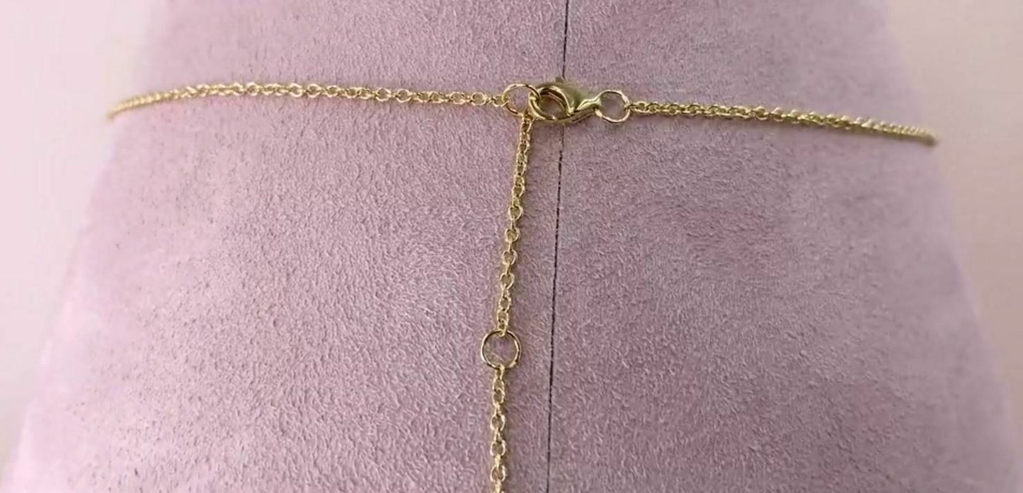 14K Gold 5.74 TCW Pear Turquoise Diamond Necklace Bezel Dangle Station
