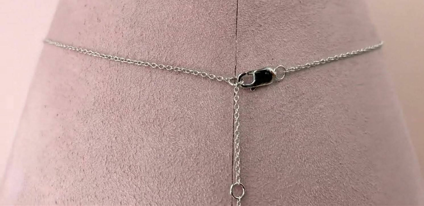 14K Gold 1.16CT Diamond Circle O Necklace Scallop Edge Round Cut Natural