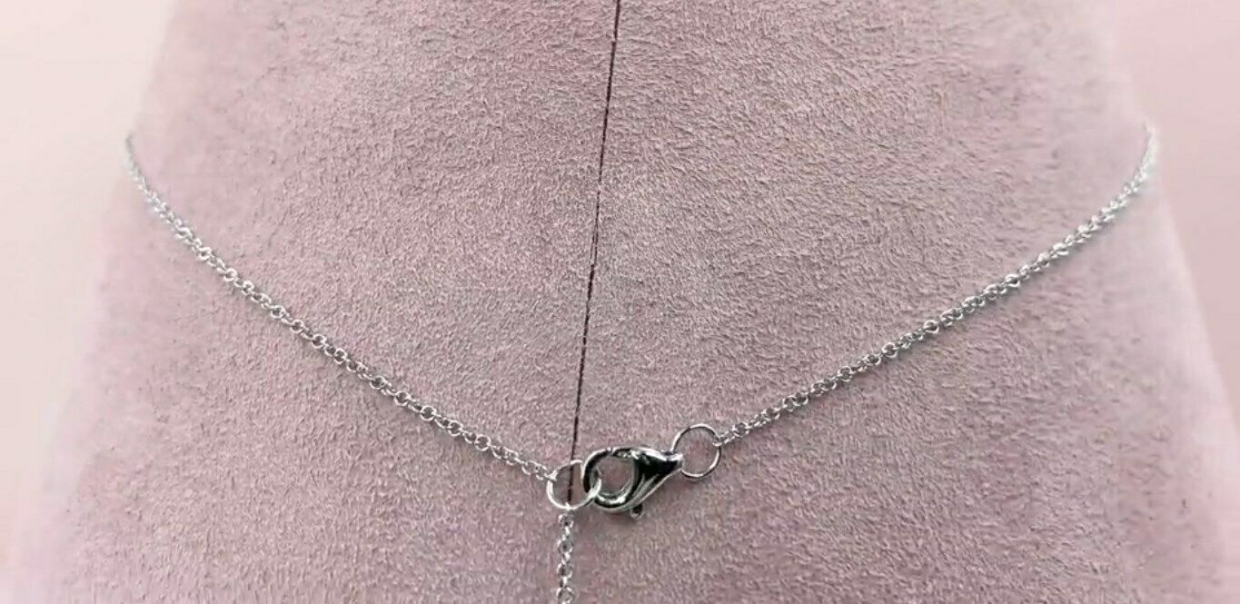 14K Gold 0.05 CT Baguette Cut Diamond Shaker Necklace Round Bezel Pendant