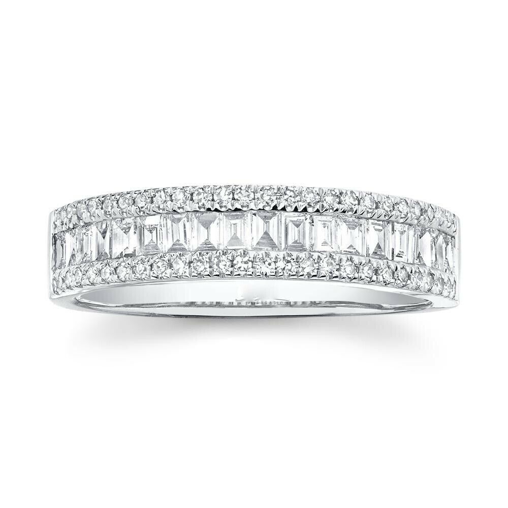 14K Gold 0.55 CT Baguette Diamond Wedding Ring Anniversary Band Natural