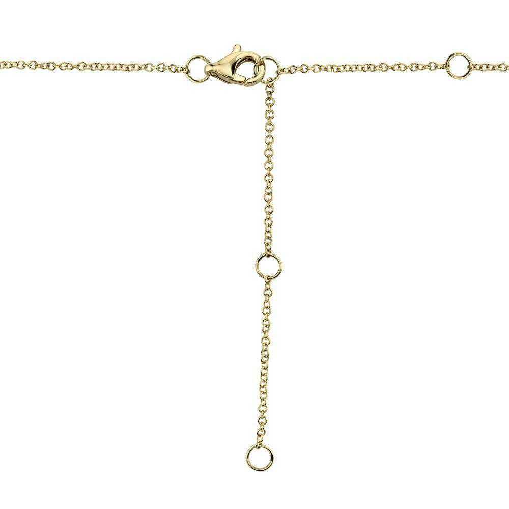14K Gold 0.35 CT Diamond Multi Star Collar Pave Necklace Natural Round Cut
