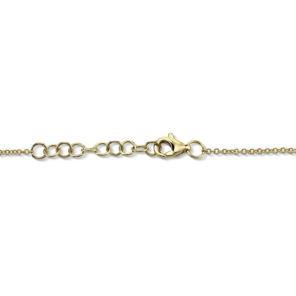 14K Gold 0.12 CT Diamond LOVE Bracelet Round Cut Natural Statement