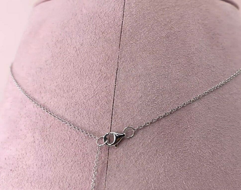14K Gold 0.51 CT Diamond 3 Layered Multi Chain Necklace Pendant Baguette Round Cut