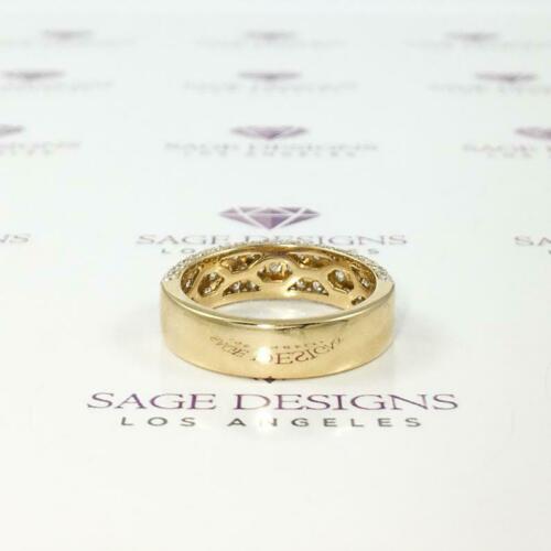 14K Gold 1.30 CT Diamond Ring Pave Band Womens Round Cut Natural Wedding