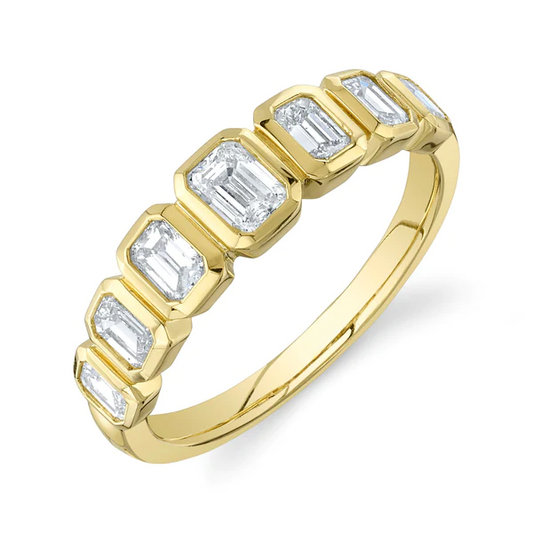 14K Gold Diamond Bezel Ring