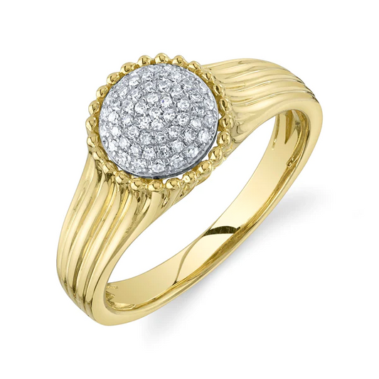 14K Gold Diamond Pave Cocktail RIng