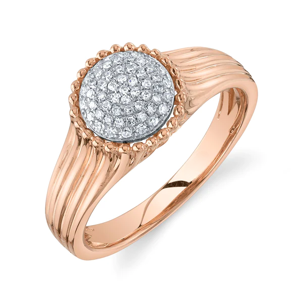 14K Gold Diamond Pave Cocktail RIng